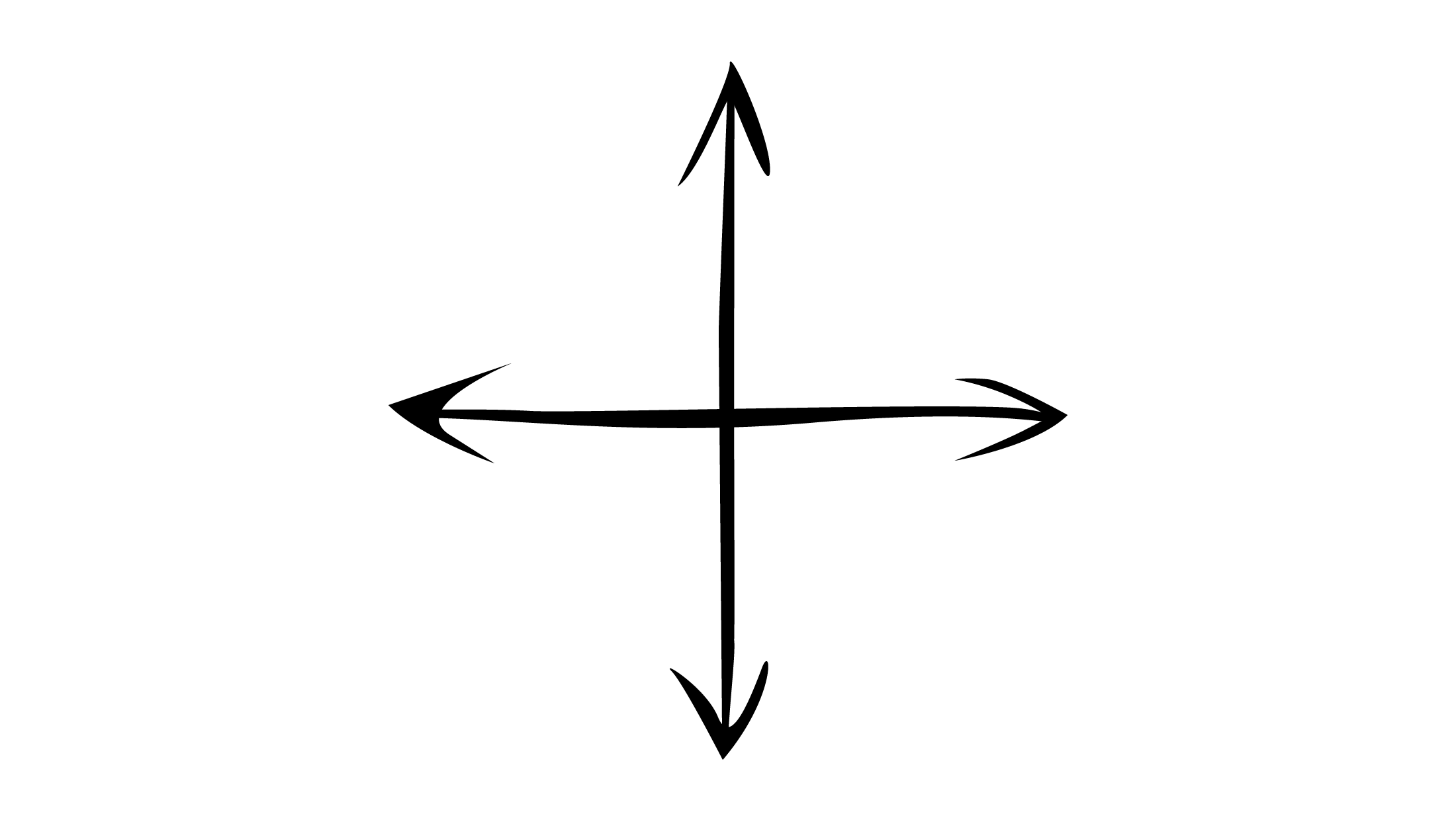 Organically drawn compass.