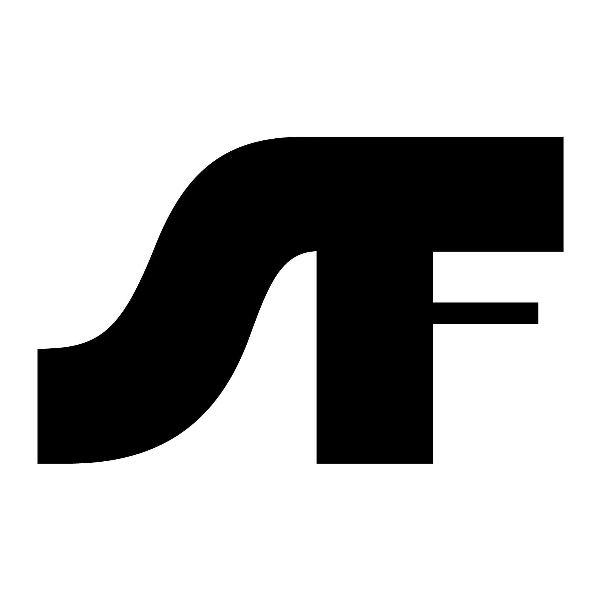 Logo with S and F pushed together. 